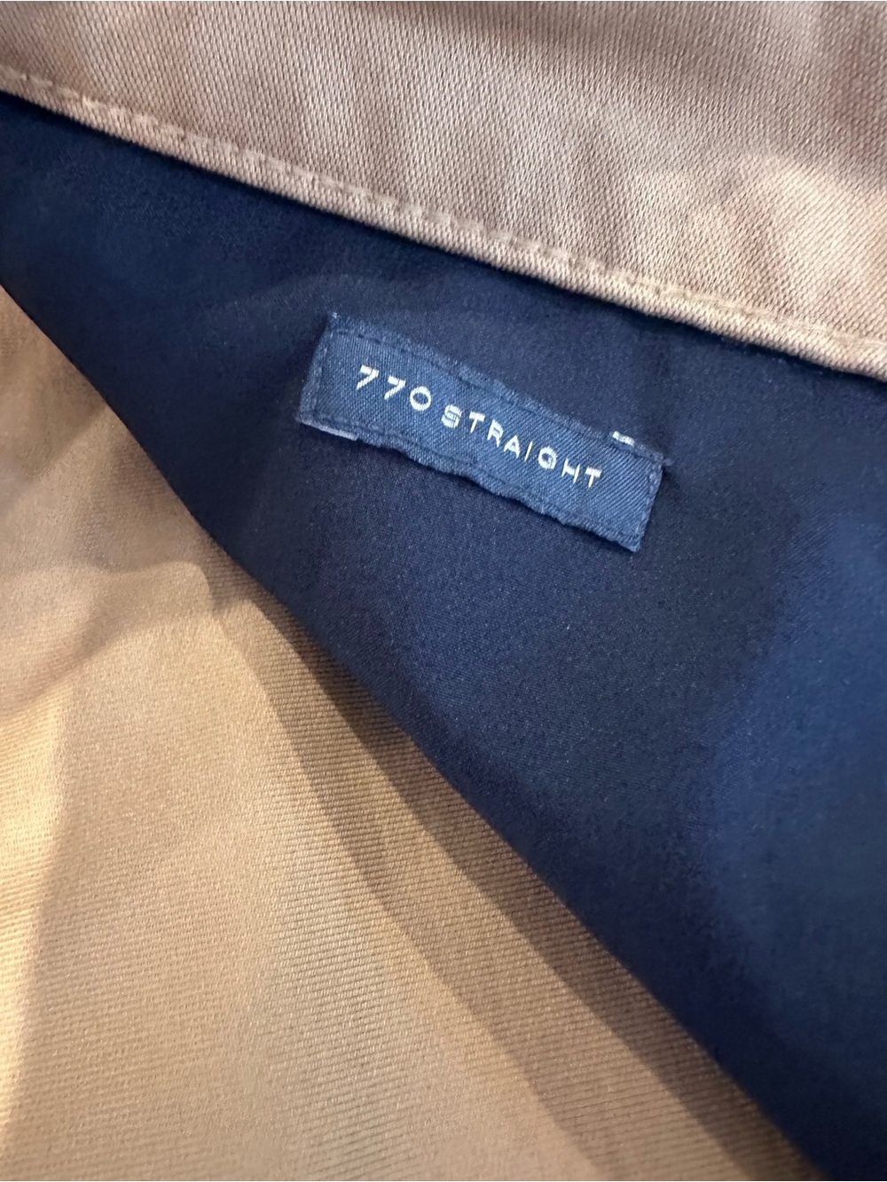 J. Crew Men's Straight Fit Tech Pant taupe or dark brown color. - Picture 5 of 8
